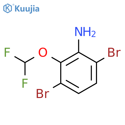 3,6-Dibromo-2-(difluoromethoxy)aniline structure