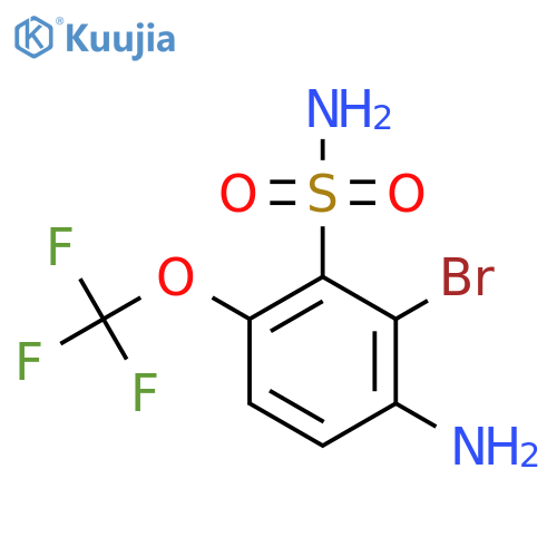 3-Amino-2-bromo-6-(trifluoromethoxy)benzenesulfonamide structure