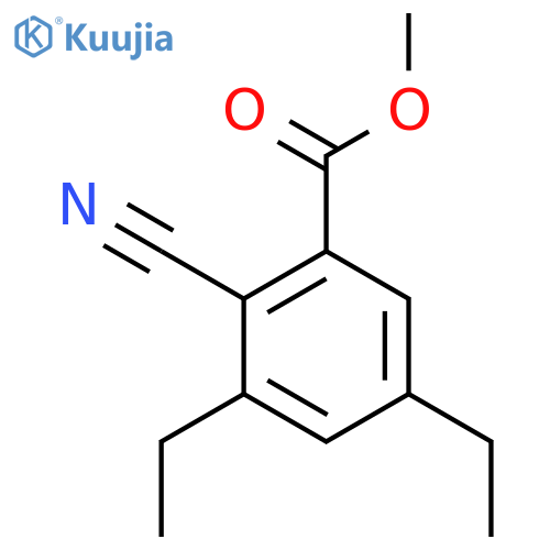 Methyl 2-cyano-3,5-diethylbenzoate structure