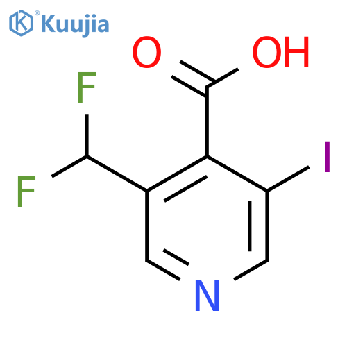 3-(Difluoromethyl)-5-iodopyridine-4-carboxylic acid structure