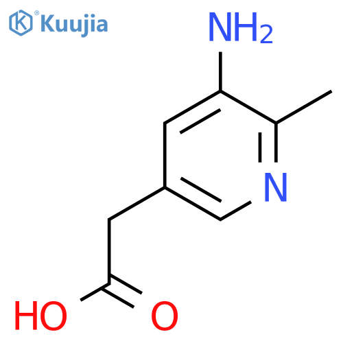 3-Amino-2-methylpyridine-5-acetic acid structure