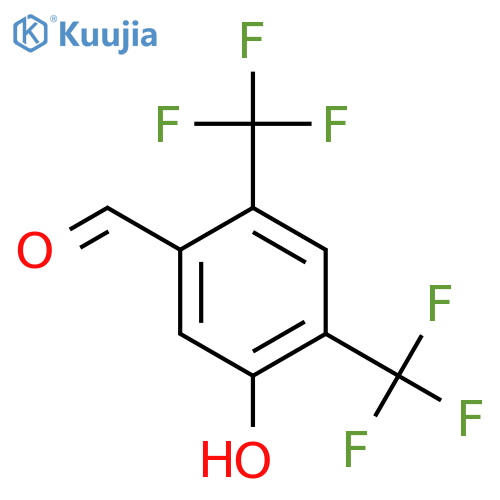 2,4-Bis(trifluoromethyl)-5-hydroxybenzaldehyde structure