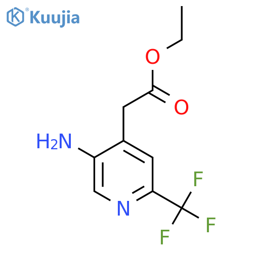 Ethyl 5-amino-2-(trifluoromethyl)pyridine-4-acetate structure