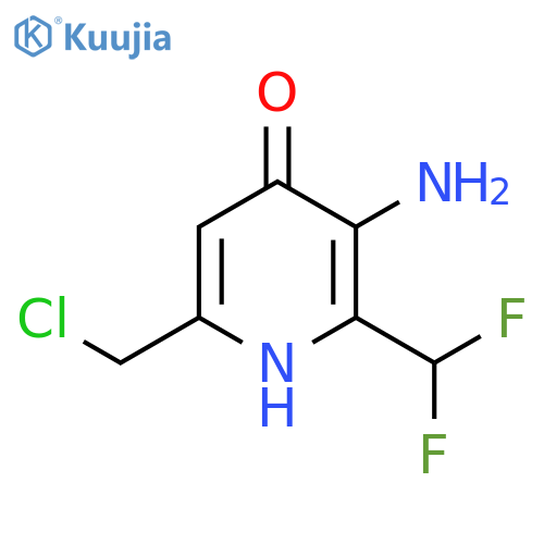 3-Amino-6-(chloromethyl)-2-(difluoromethyl)-4-hydroxypyridine structure