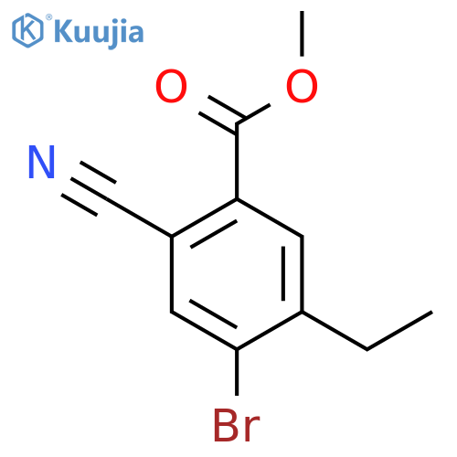 Methyl 4-bromo-2-cyano-5-ethylbenzoate structure