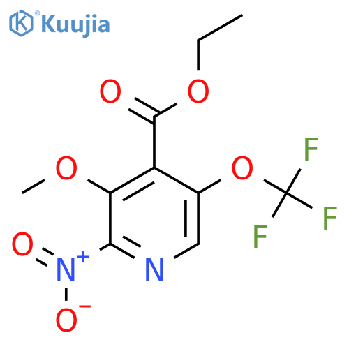 Ethyl 3-methoxy-2-nitro-5-(trifluoromethoxy)pyridine-4-carboxylate structure