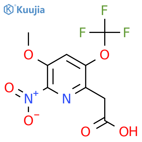 3-Methoxy-2-nitro-5-(trifluoromethoxy)pyridine-6-acetic acid structure