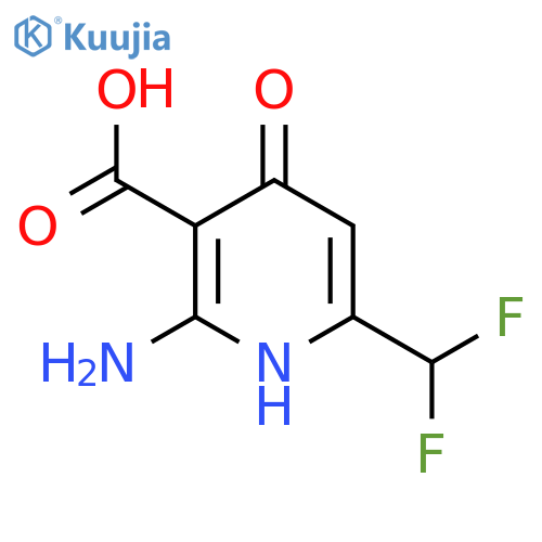 2-Amino-6-(difluoromethyl)-4-hydroxypyridine-3-carboxylic acid structure