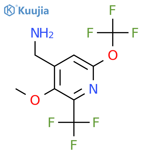 4-(Aminomethyl)-3-methoxy-6-(trifluoromethoxy)-2-(trifluoromethyl)pyridine structure
