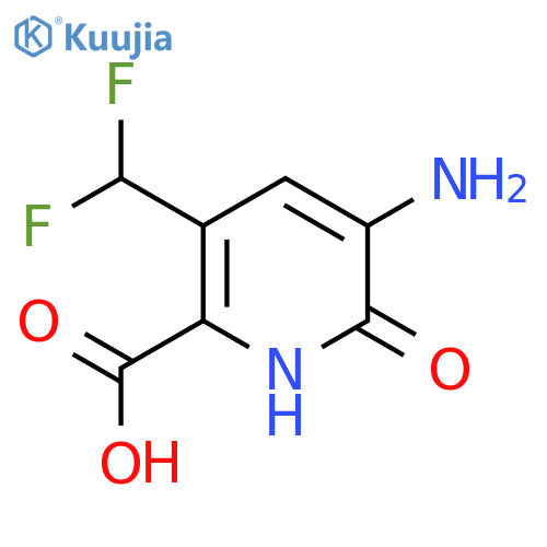 3-Amino-5-(difluoromethyl)-2-hydroxypyridine-6-carboxylic acid structure