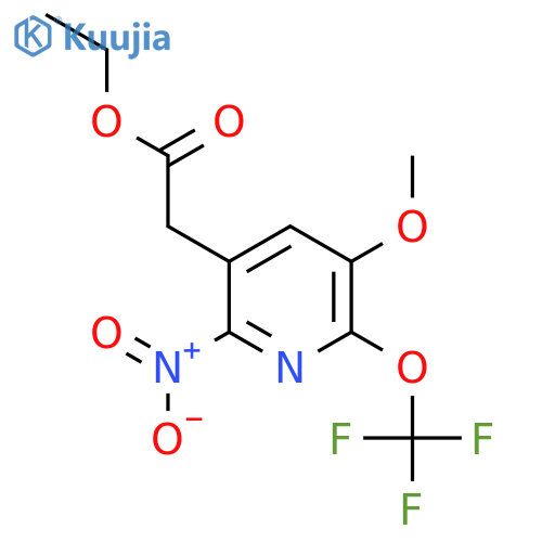 Ethyl 3-methoxy-6-nitro-2-(trifluoromethoxy)pyridine-5-acetate structure