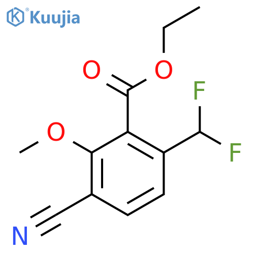 Ethyl 3-cyano-6-difluoromethyl-2-methoxybenzoate structure