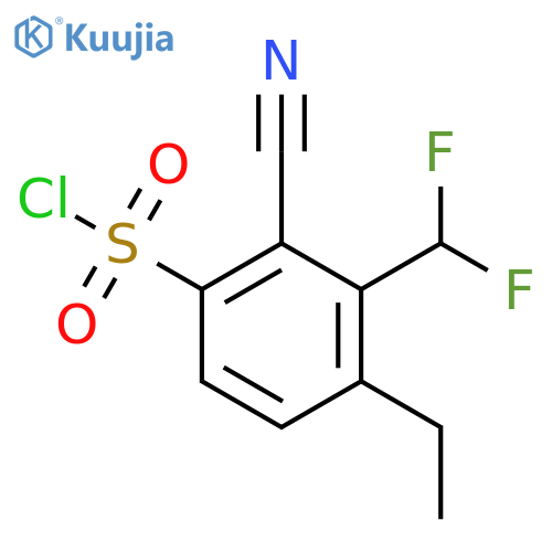 2-Cyano-3-difluoromethyl-4-ethylbenzenesulfonyl chloride structure