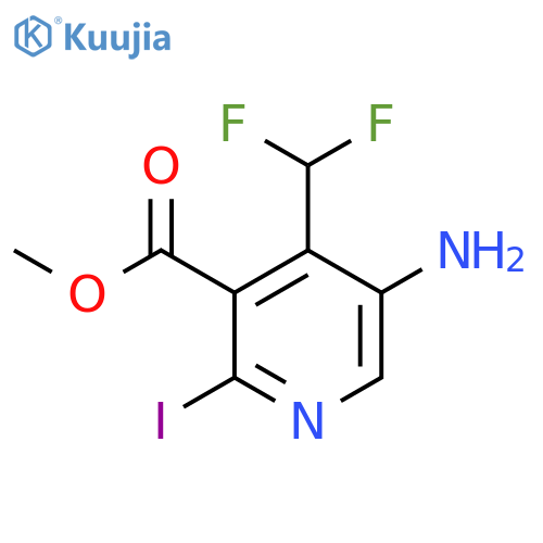 Methyl 5-amino-4-(difluoromethyl)-2-iodopyridine-3-carboxylate structure