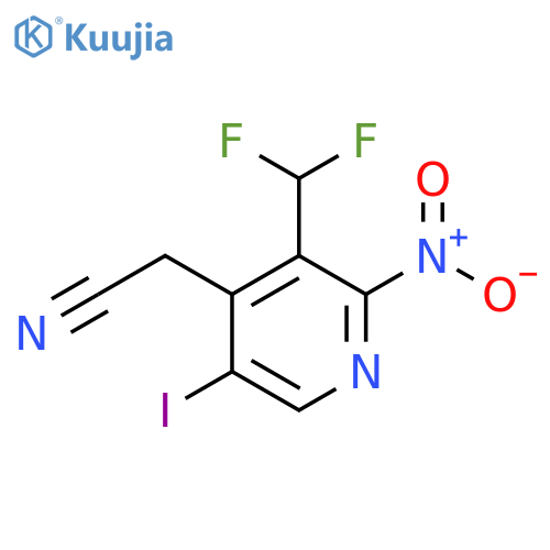 3-(Difluoromethyl)-5-iodo-2-nitropyridine-4-acetonitrile structure