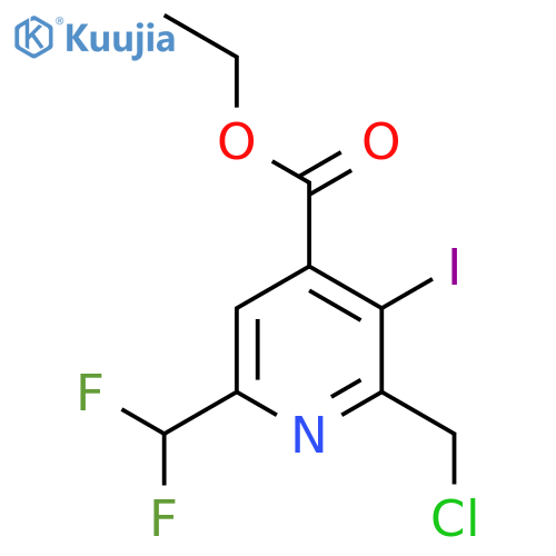 Ethyl 2-(chloromethyl)-6-(difluoromethyl)-3-iodopyridine-4-carboxylate structure