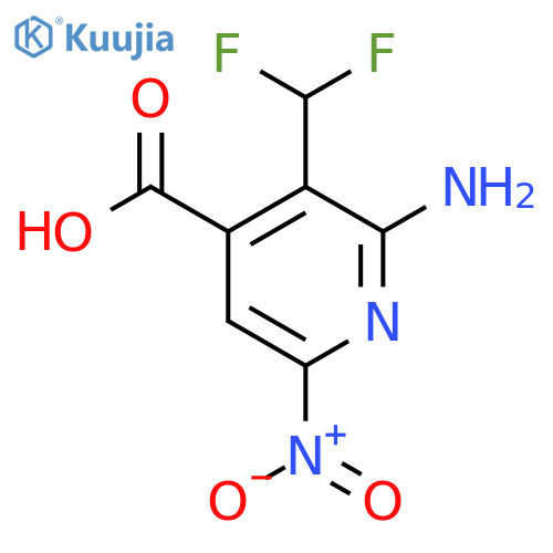 2-Amino-3-(difluoromethyl)-6-nitropyridine-4-carboxylic acid structure