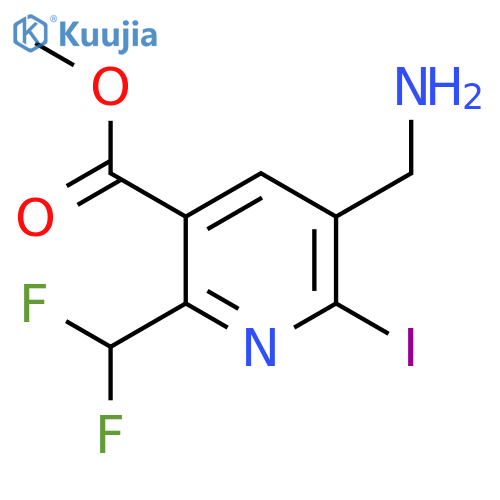 Methyl 3-(aminomethyl)-6-(difluoromethyl)-2-iodopyridine-5-carboxylate structure