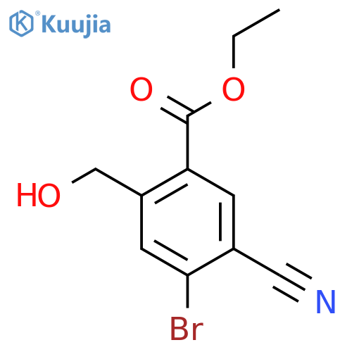 Ethyl 4-bromo-5-cyano-2-(hydroxymethyl)benzoate structure