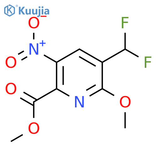 Methyl 3-(difluoromethyl)-2-methoxy-5-nitropyridine-6-carboxylate structure
