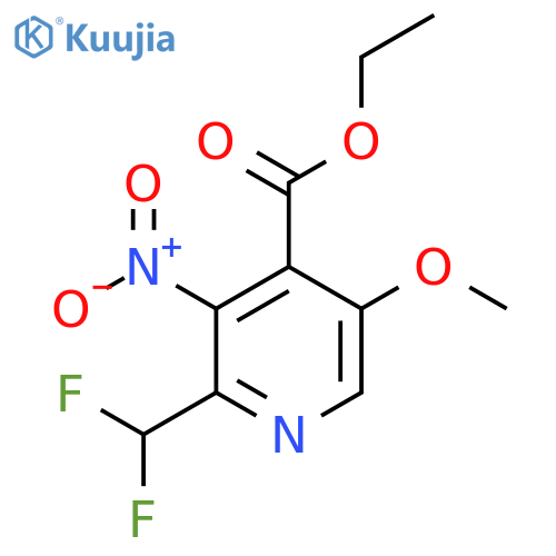 Ethyl 2-(difluoromethyl)-5-methoxy-3-nitropyridine-4-carboxylate structure