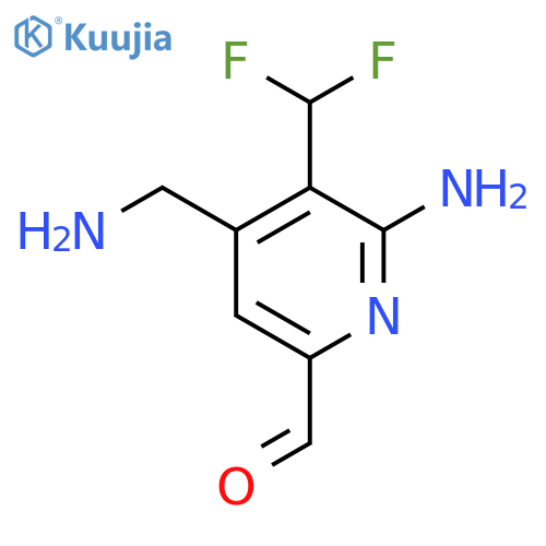 2-Amino-4-(aminomethyl)-3-(difluoromethyl)pyridine-6-carboxaldehyde structure