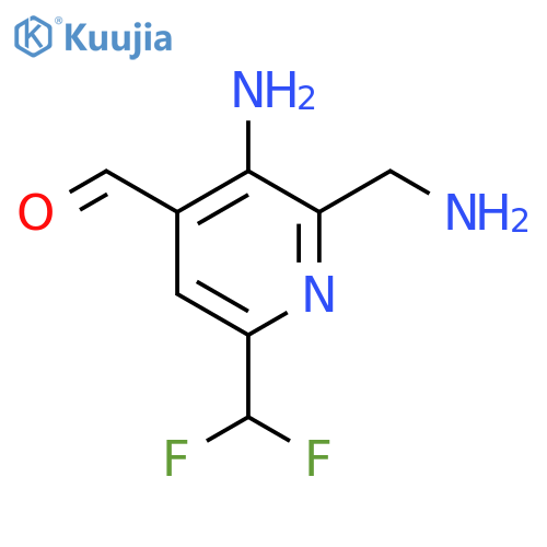 3-Amino-2-(aminomethyl)-6-(difluoromethyl)pyridine-4-carboxaldehyde structure