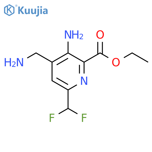 Ethyl 3-amino-4-(aminomethyl)-6-(difluoromethyl)pyridine-2-carboxylate structure
