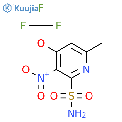 6-Methyl-3-nitro-4-(trifluoromethoxy)pyridine-2-sulfonamide structure