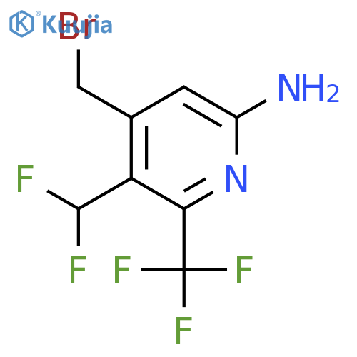 6-Amino-4-(bromomethyl)-3-(difluoromethyl)-2-(trifluoromethyl)pyridine structure
