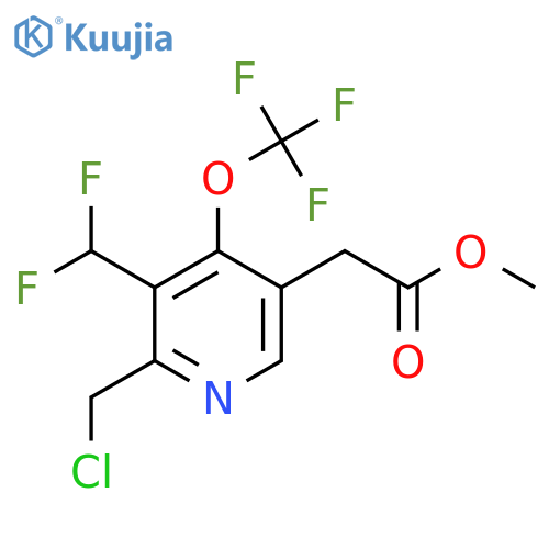 Methyl 2-(chloromethyl)-3-(difluoromethyl)-4-(trifluoromethoxy)pyridine-5-acetate structure