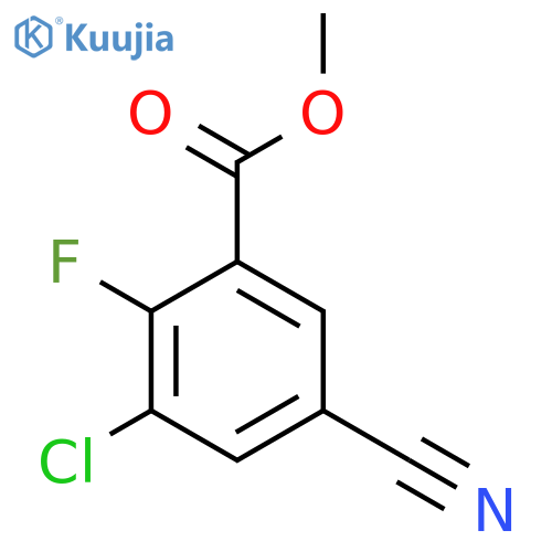 Methyl 3-chloro-5-cyano-2-fluorobenzoate structure
