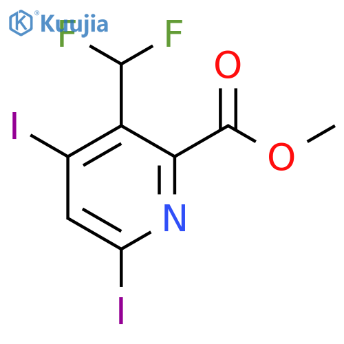 Methyl 3-(difluoromethyl)-4,6-diiodopyridine-2-carboxylate structure