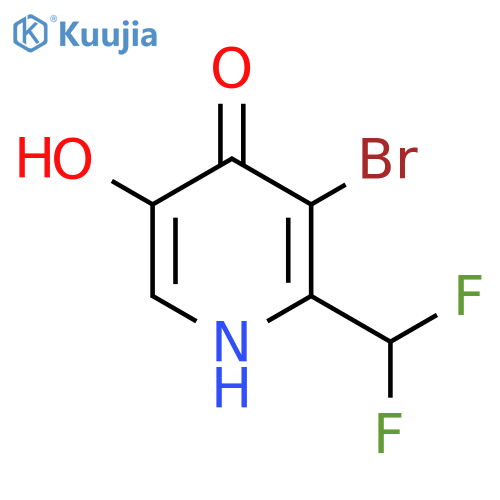 3-Bromo-2-(difluoromethyl)-4,5-dihydroxypyridine structure