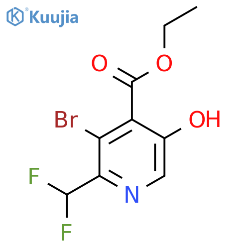 Ethyl 3-bromo-2-(difluoromethyl)-5-hydroxypyridine-4-carboxylate structure
