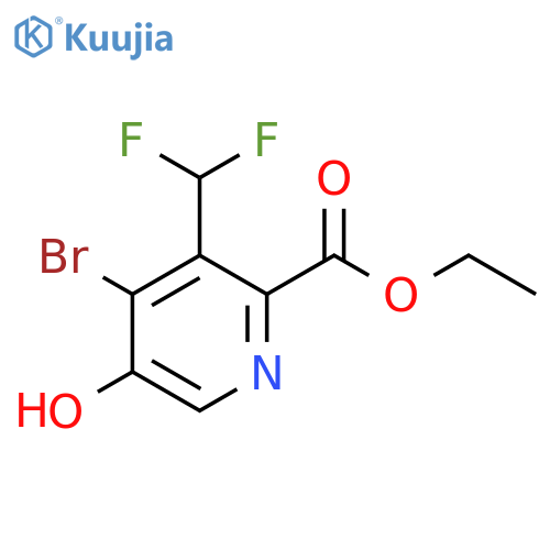 Ethyl 4-bromo-3-(difluoromethyl)-5-hydroxypyridine-2-carboxylate structure