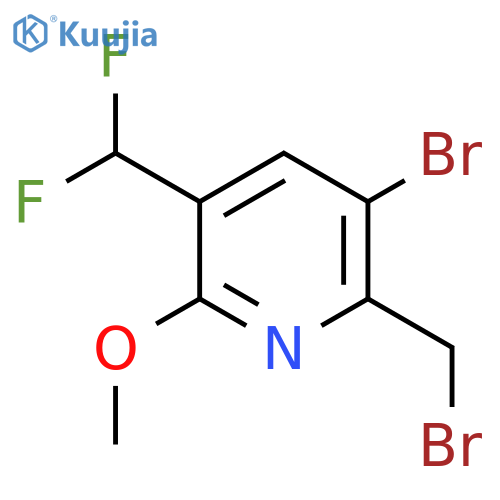 3-Bromo-2-(bromomethyl)-5-(difluoromethyl)-6-methoxypyridine structure