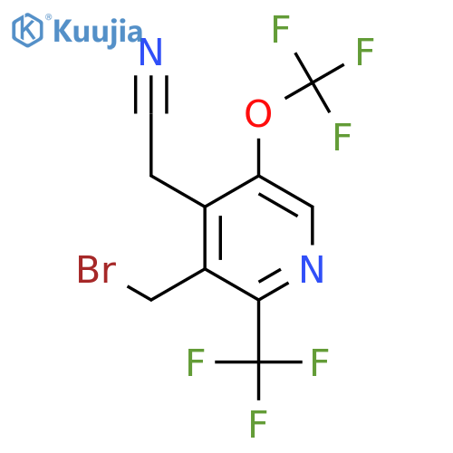 3-(Bromomethyl)-5-(trifluoromethoxy)-2-(trifluoromethyl)pyridine-4-acetonitrile structure