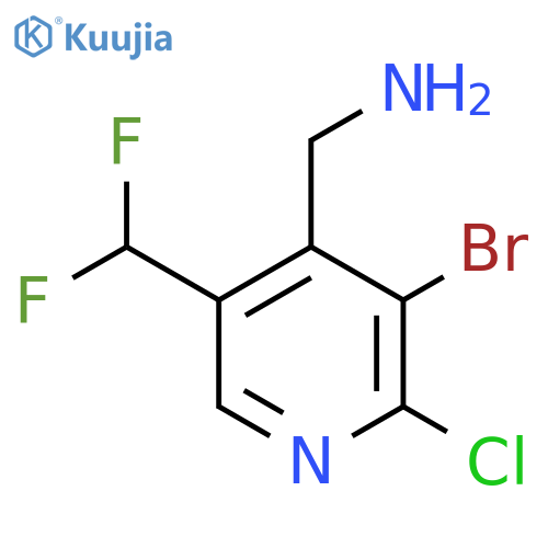 4-(Aminomethyl)-3-bromo-2-chloro-5-(difluoromethyl)pyridine structure