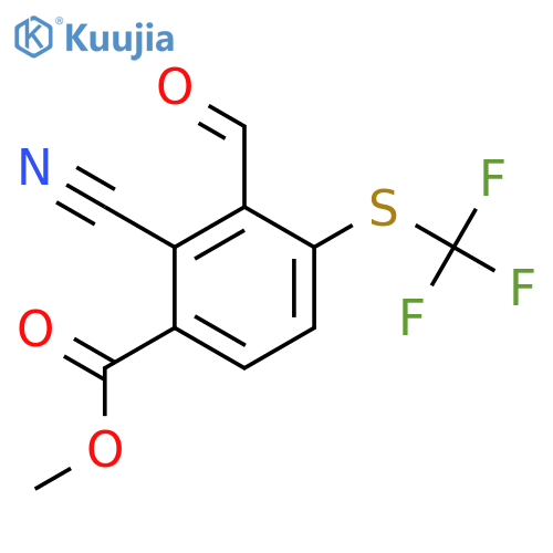 Methyl 2-cyano-3-formyl-4-(trifluoromethylthio)benzoate structure