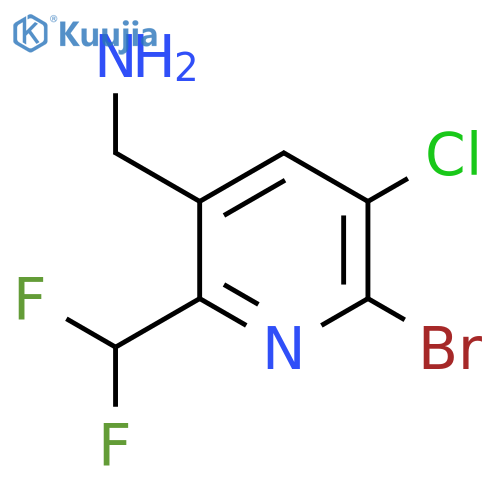 5-(Aminomethyl)-2-bromo-3-chloro-6-(difluoromethyl)pyridine structure