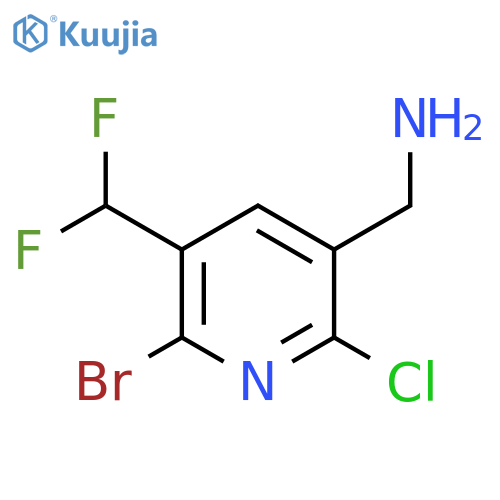 3-(Aminomethyl)-6-bromo-2-chloro-5-(difluoromethyl)pyridine structure