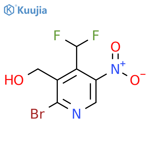 2-Bromo-4-(difluoromethyl)-5-nitropyridine-3-methanol structure