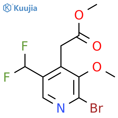 Methyl 2-bromo-5-(difluoromethyl)-3-methoxypyridine-4-acetate structure