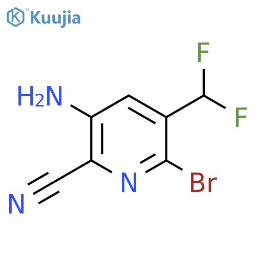 3-Amino-6-bromo-2-cyano-5-(difluoromethyl)pyridine structure