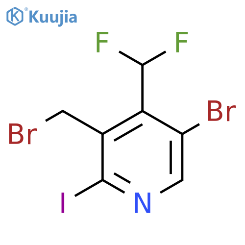 5-Bromo-3-(bromomethyl)-4-(difluoromethyl)-2-iodopyridine structure