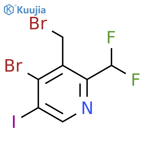 4-Bromo-3-(bromomethyl)-2-(difluoromethyl)-5-iodopyridine structure