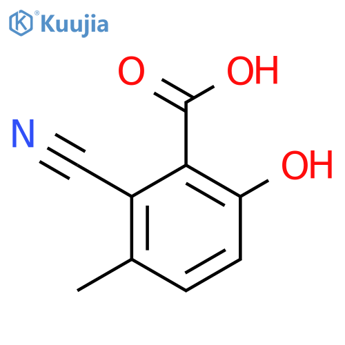 2-Cyano-6-hydroxy-3-methylbenzoic acid structure