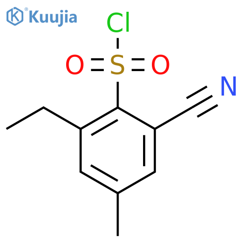 2-Cyano-6-ethyl-4-methylbenzenesulfonyl chloride structure