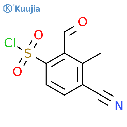 4-Cyano-2-formyl-3-methylbenzenesulfonyl chloride structure